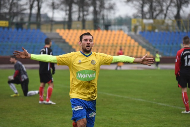 Łukasz Zagdański w sobotę strzelił w spotkaniu z KS-u Chwaszczyno trzy gole