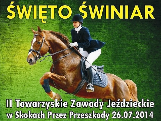 Mieszkańcy Świniar koło Skwierzyny będą w sobotę fetować święto wsi. Najbardziej widowiskową odsłoną imprezy będą II Towarzyskie Zawody Jeździeckie w Skokach przez Przeszkody.