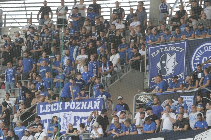 Kibice na meczu Górnik - Lech