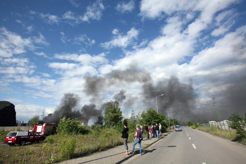 Pożar w hucie Szopienice w Katowicach