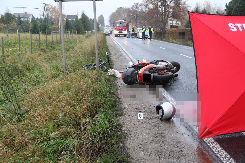 Do wypadku doszło na drodze wjazdowej do Rypina, od strony...