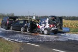 Karambol pod Kaliszem: Zderzyło się pięć aut