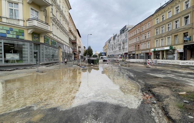 Awaria i zalanie al. Wojska Polskiego Szczecin. 23.08.2022