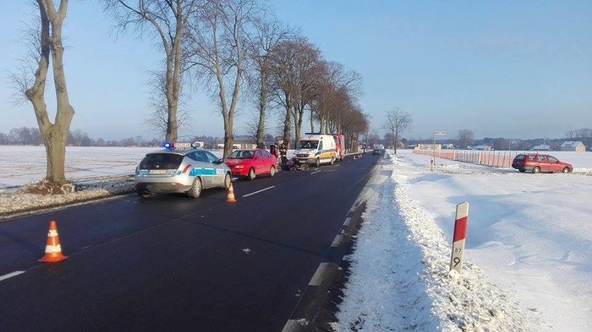 Bogusze. Skuter zderzył się z volkswagenem (zdjęcia)