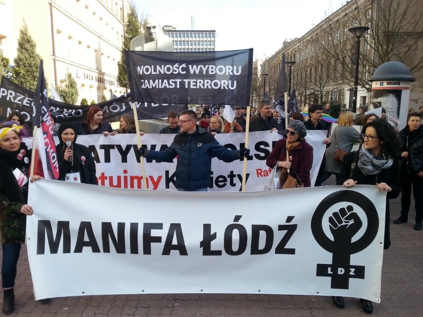 Czternasta Łódzka Manifa: "Przeciw przemocy władzy! Moje ciało - mój wybór" [ZDJĘCIA,FILM] 