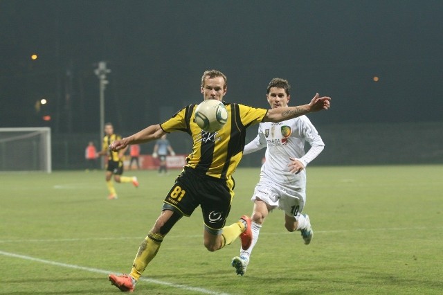 Przemysław Pitry był wyróżniającym się zawodnikiem GieKSy w meczu z Miedzią