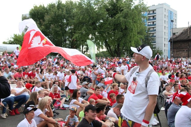 Strefa kibica w Dąbrowie Górniczej, mecz Polska - Senegal, 19 czerwca 2018