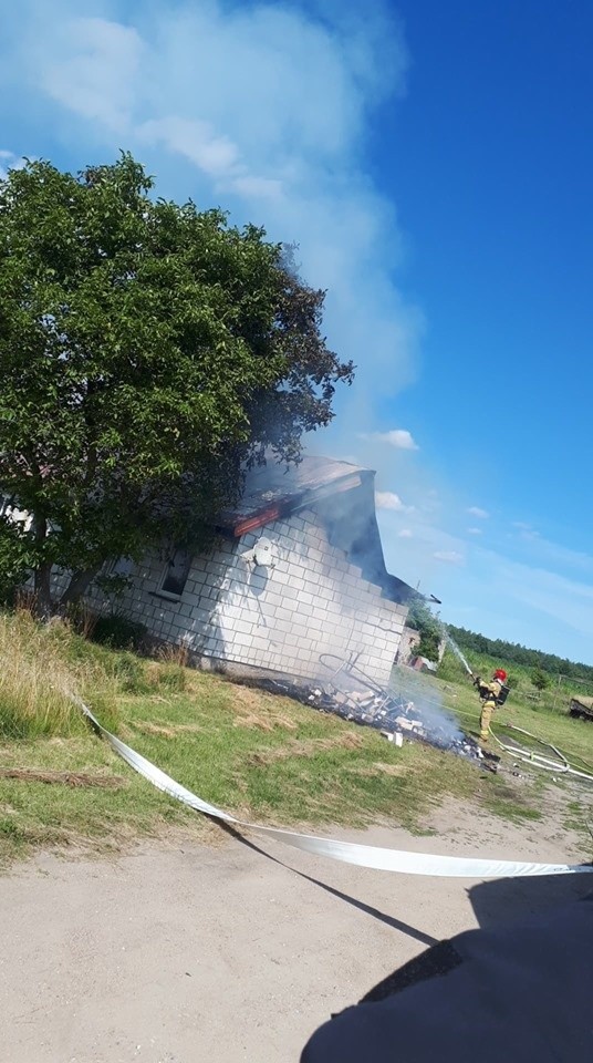 Pożar domu w Kałęczynie, 19.07.2020