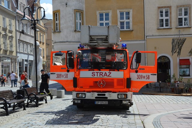 Piknik strażacki 2019 na opolskim rynku.