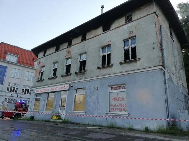 Pożar domu przy al. Grunwaldzkiej w Gdańsku Oliwie,...