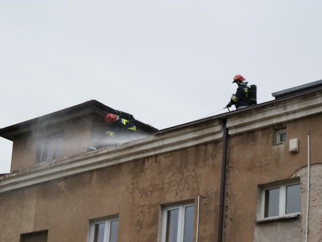 Pożar kamienicy przy ulicy Białówny