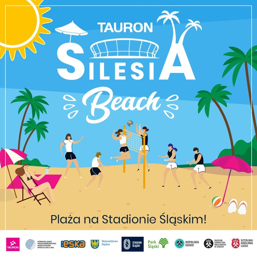 Od piątku rusza Tauron Silesia Beach. Powstała plaża na Stadionie Śląskim! Zwieziono prawie 600 ton piasku, będą też kurtyny wodne