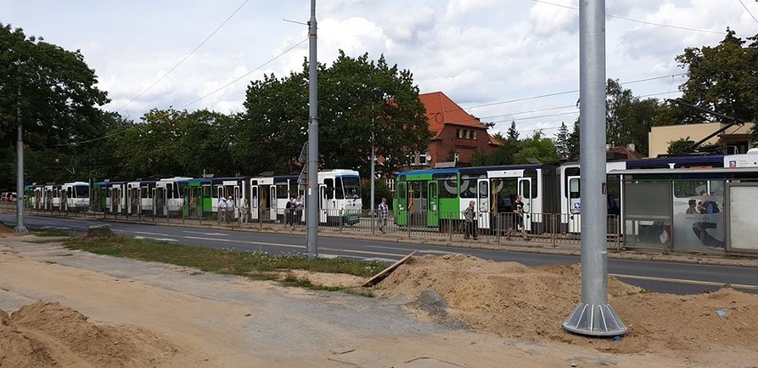 Wyciek gazu na ul. Traugutta w Szczecinie. Koparka uszkodziła rurę z gazem