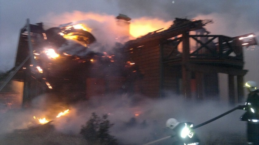Pożar domu w Salinku