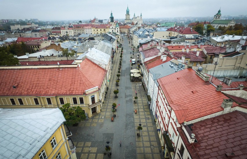 Deptak w Lublinie na chwilę przed remontem (ZDJĘCIA i WIDEO Z DRONA)