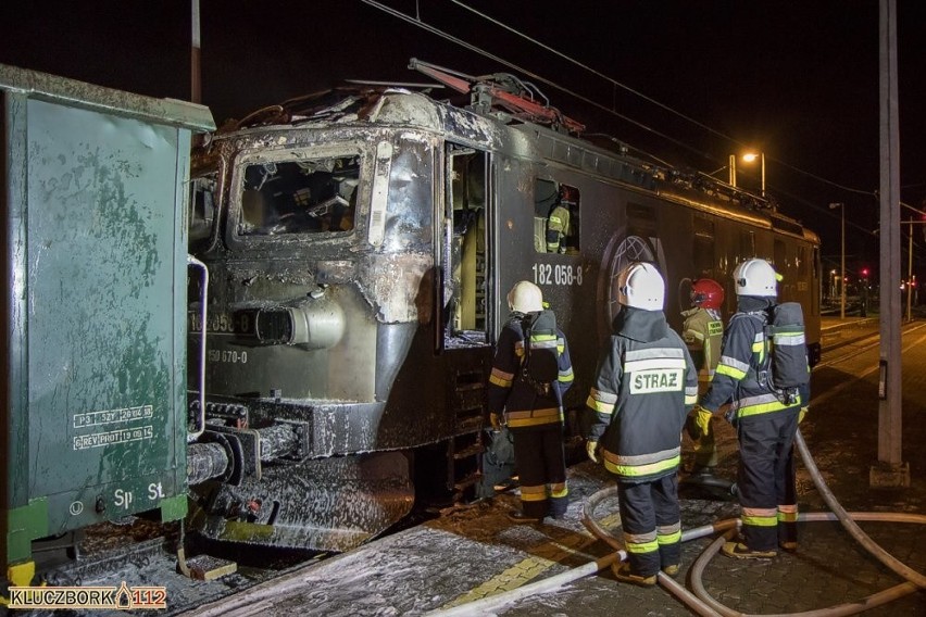 Lokomotywa spłonęła na stacji w Kluczborku. Maszynista był...