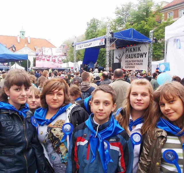 Na zdjęciu część inowrocławskiej ekipy na Pikniku Naukowym w Warszawie