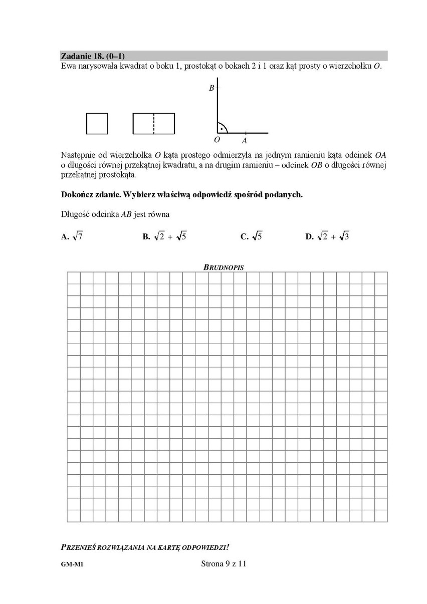 Egzamin gimnazjalny 2016. Matematyka [ODPOWIEDZI, ARKUSZ...