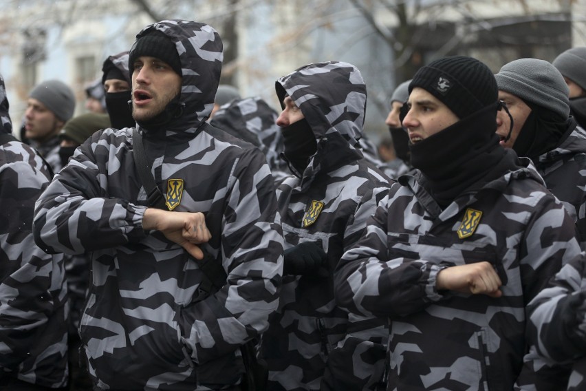 Demonstracja Korpusu Narodowego w Kijowie