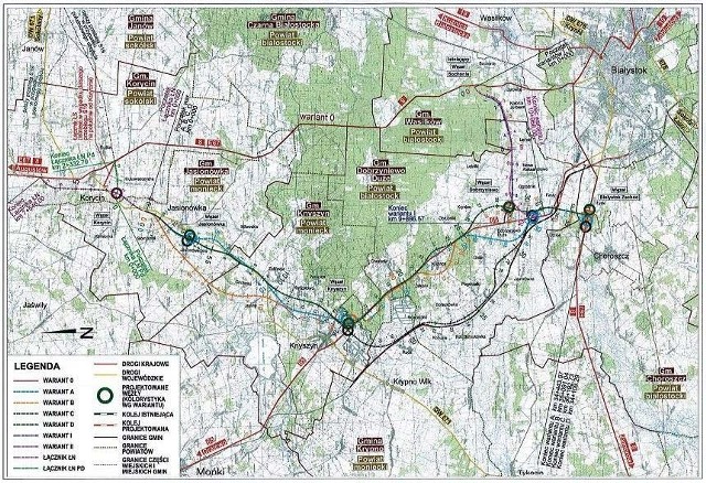 S 19, odcinek Korycin &#8211; Knyszyn &#8211; Choroszcz. Warianty do oceny społecznej.