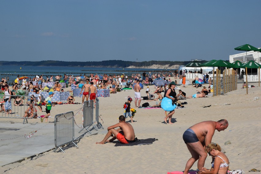 Ustecka plaża w czasie upału