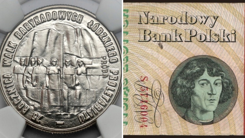 Oto przykładowe monety i banknoty z PRL-u z Allegro....