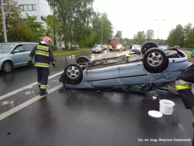 Wypadek na Obrzeżnej Zachodniej w Mysłowicach