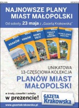 Mapy małopolskich miast razem z "Gazetą Krakowską"