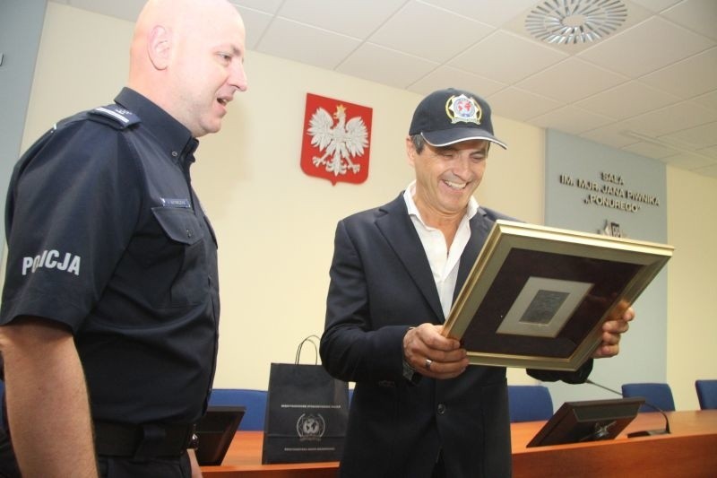 Piotr Polk wyróżniony przez policjantów w Kielcach