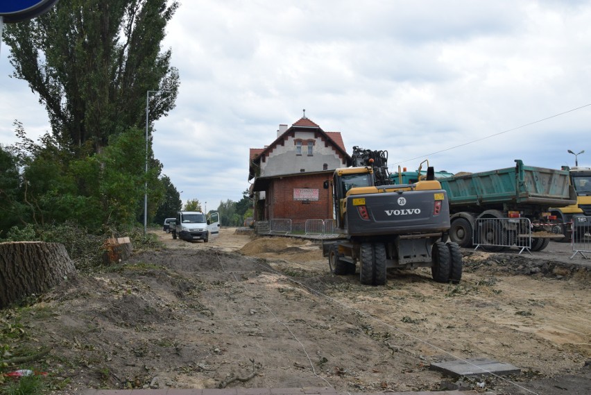 Remont ulicy Dworcowej w Więcborku potrwa do końca roku.