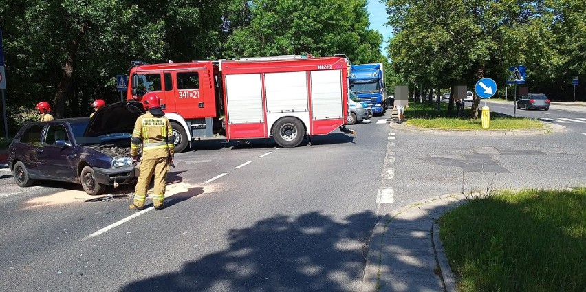 Kolizja na skrzyżowaniu ul. Gdańskiej i Klonowej w Słupsku