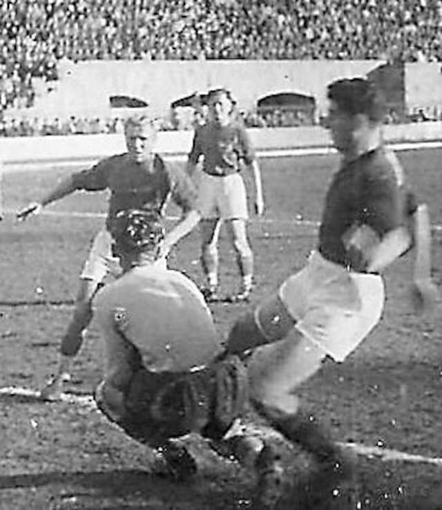 Mecz z reprezentacją Bolonii w 1945 roku