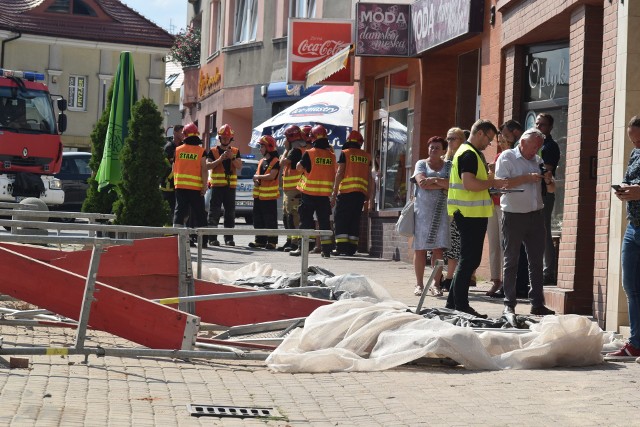 Dwie osoby zostały ranne po tym, jak runęło rusztowanie przy pałacu Dietrichsteinów