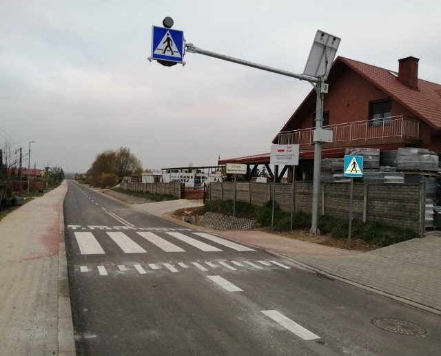 Pierwsze interaktywne przejście w gminie Masłów powstało na ulicy Modrzewiowej.
