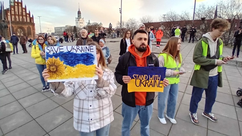 Manifestacja solidarności z Ukrainą w Szczecinie
