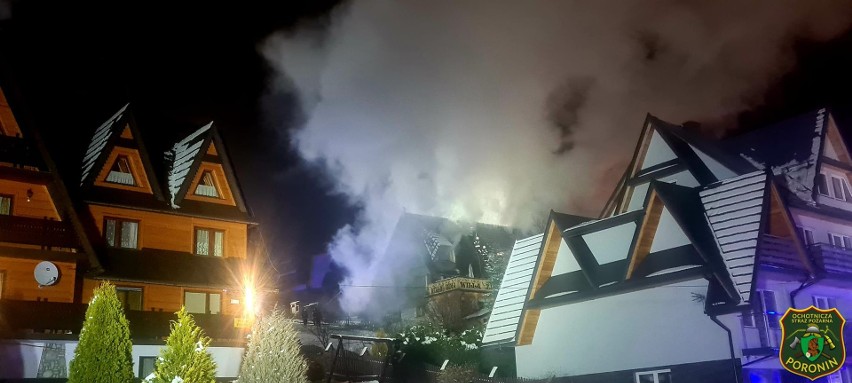 Pożar w Bukowinie Tatrzańskiej. Pensjonat nie nadaje się do użytku. Strażacy oszacowali straty na 1,5 mln zł 