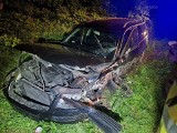 Nocny wypadek pod Białogardem. Zderzyły się dwa samochody osobowe [ZDJĘCIA]