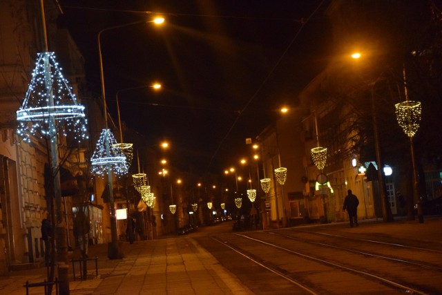 Gorzowskie rozświetlone ulice.
