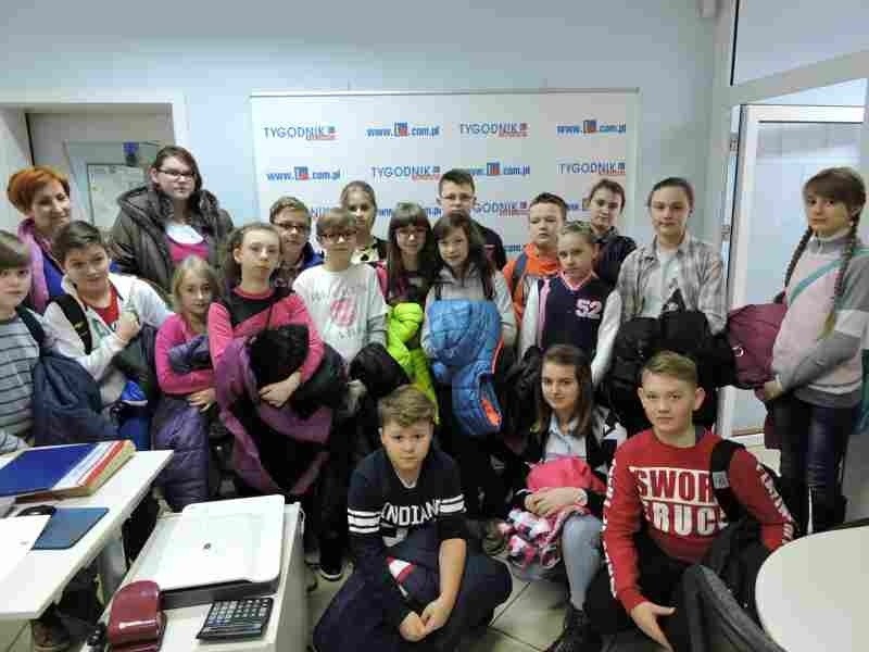 Wizyta uczniów SP w Różanie w redakcji w Ostrołęce