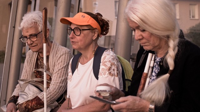 Bohaterki filmu "Nieidealni": Danuta Barcikowska-Radkiewicz, Danuta "Jadzia" Bardzik i Zofia Wierzbicka (od lewej)