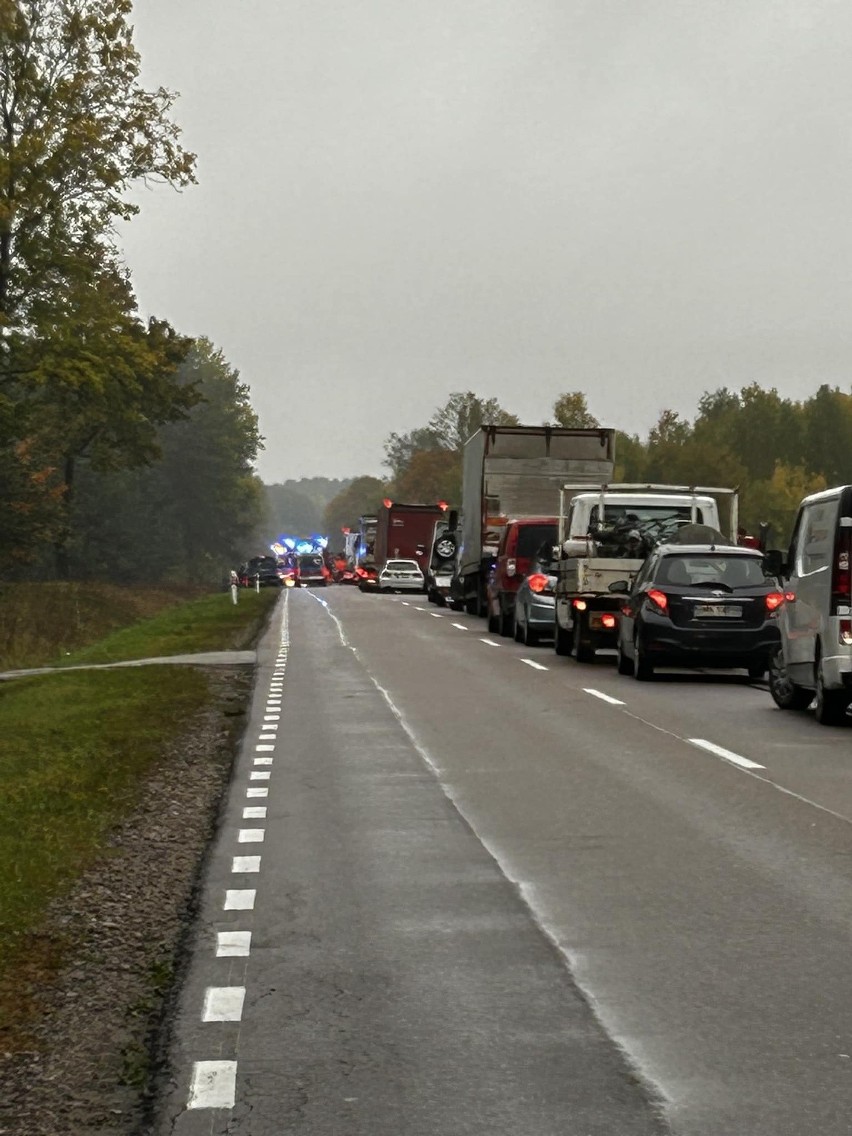 Wypadek na trasie Białystok - Mońki