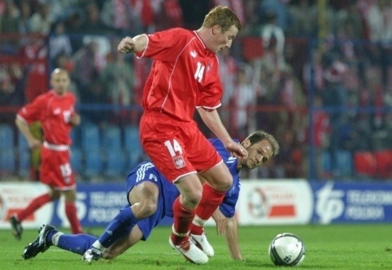 Mariusz Kukiełka podczas meczu reprezentacji Polski z Grecją (rok 2004)