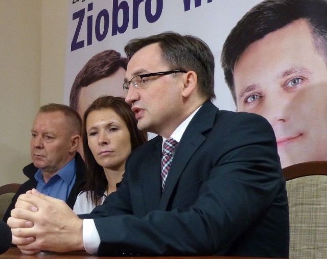 Zbigniew Ziobro pojawił się w środę w Kielcach z przedstawicielami związków zawodowych świętokrzyskich kolei
