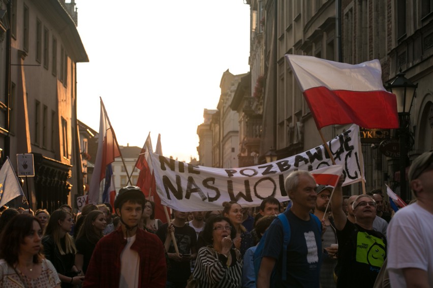 24 lipca 2017. Protest w obronie niezależności sądów na...