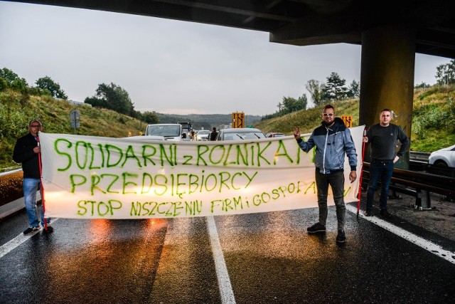 7 października rano na obwodnicy Trojmiasta - droga ekspresowa S6. Przedsiębiorcy solidarni z rolnikami