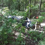 Samochód uderzył w drzewo pod Grudziądzem. Dwie osoby ranne [zdjęcia]