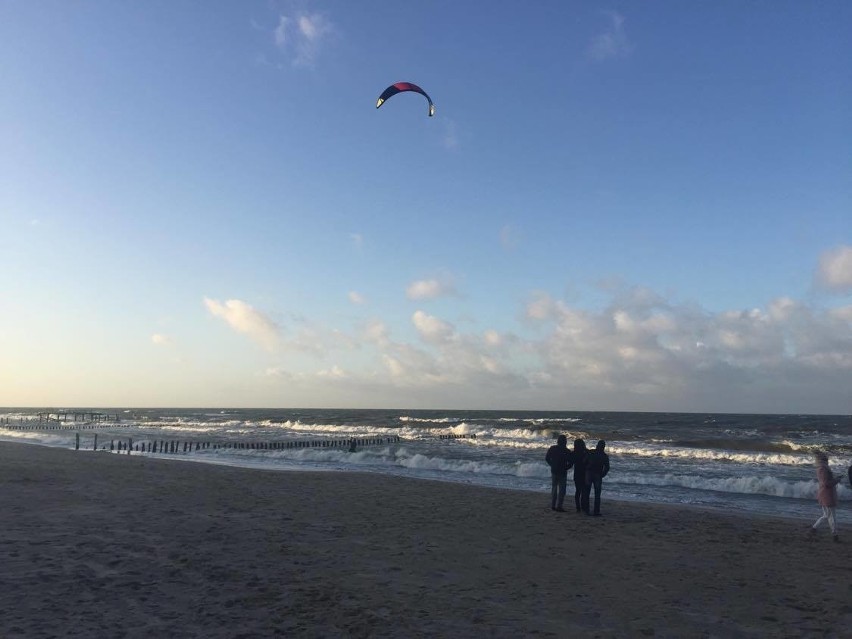 Kitesurferzy w Unieściu