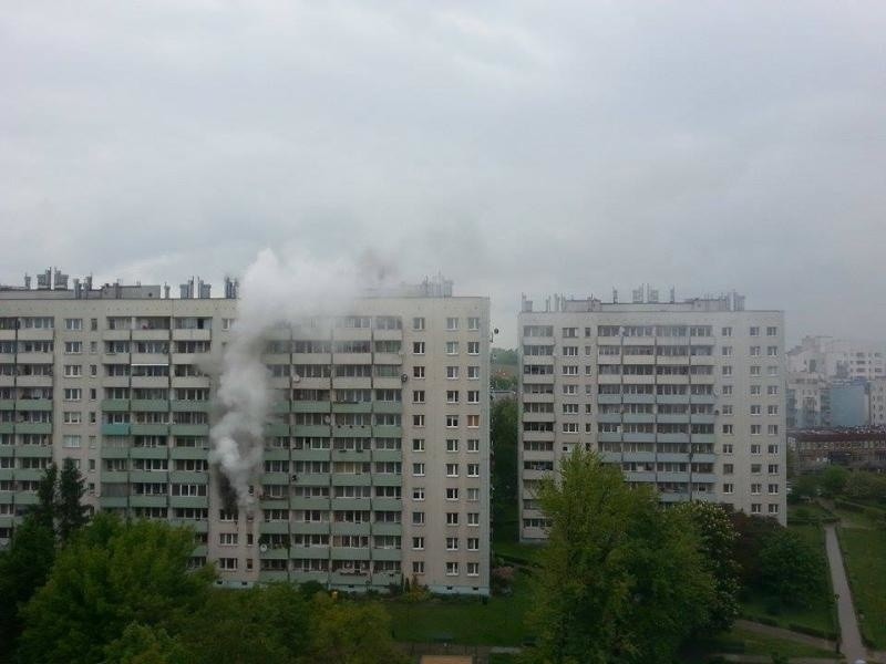 Kraków. Pożar na os. Widok