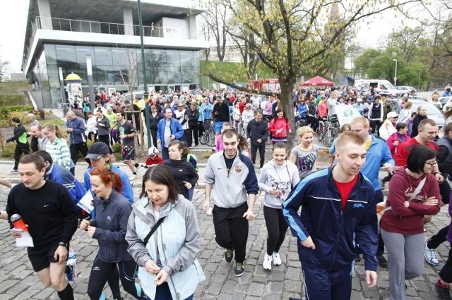 Na podbiegi przyszło około 600 osób.