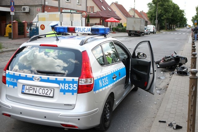 Wypadek na ul. Grottgera w SłupskuWypadek na ul. Grottgera w Słupsku